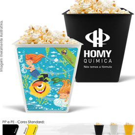 Balde de Pipoca Retangular Personalizado