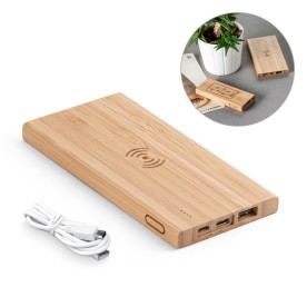 Bateria Portátil Fitch Eco Wireless em Bambu Personalizada