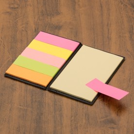 Bloco Anotações Couro Sintético com Autoadesivos Personalizado