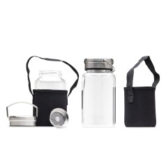 Garrafa Vidro 650ml com Capa Neoprene Personalizada