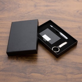 Kit Executivo 3 Peças em Estojo de Papelão Personalizado