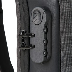 Mochila de Ombro com USB e Cadeado TSA Personalizada