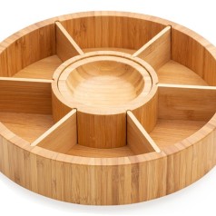 Petisqueira Giratória de Bambu Personalizada