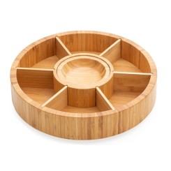Petisqueira Giratória de Bambu Personalizada