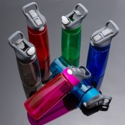 Garrafa Plástica 650ml com Canudo Personalizada