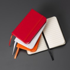 Caderneta Tipo Moleskine com Folhas Pardas Personalizada