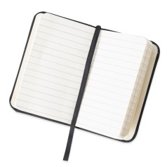 Caderneta Tipo Moleskine com Folhas Pardas Personalizada