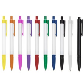 Caneta Leitosa Personalizada com Detalhes Coloridos