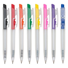 Caneta Personalizada Translúcida com Trava no Clip