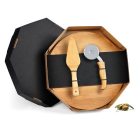 Kit para Pizza Bambu e Inox Personalizado
