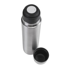 Garrafa Térmica Inox 1L com Capa de Couro Personalizada