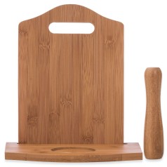 Kit Caipirinha em Madeira com 3 Peças Personalizado