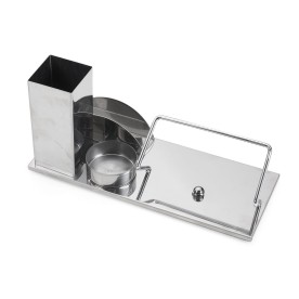 Kit Escritório 4 em 1 em Inox Espelhado Personalizado