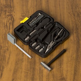 Kit Ferramenta 19 Peças c/ Martelo e Trena Personalizado