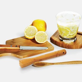 Kit Caipirinha com Base em Bambu Personalizado