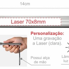 Lanterna de Alumínio Escovado com Alça Personalizada