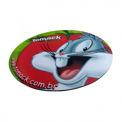 Mouse Pad Redondo de 19,0 cm Personalizado e Laminado com PVC