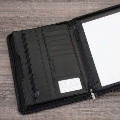 Pasta Convenção em Couro Sintético com Zíper Personalizada