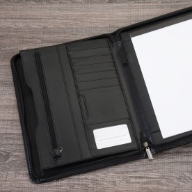 Pasta Convenção em Couro Sintético com Zíper Personalizada