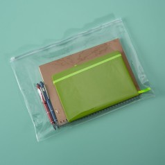 Pasta Zip Zap em PVC Cristal Transparente Personalizada