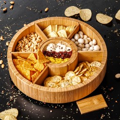 Petisqueira Giratória de Bambu Personalizada