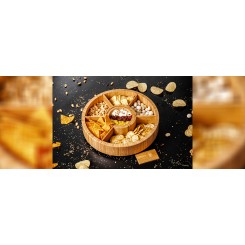 Petisqueira Giratória de Bambu Personalizada