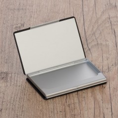 Porta Cartão em Couro Sintético e Alumínio Personalizado