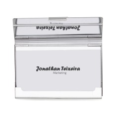 Porta Cartão em Couro Sintético com Metal Personalizado