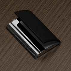 Porta Cartão de Metal com Couro Sintético Personalizado