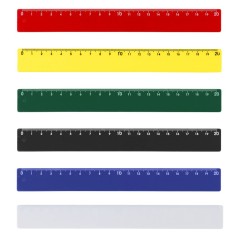 Régua Plástica Colorida 20cm Personalizada