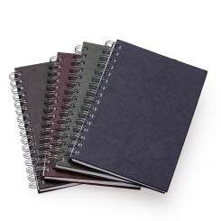 Caderno Couro Sintético Texturizado Espiral Personalizado