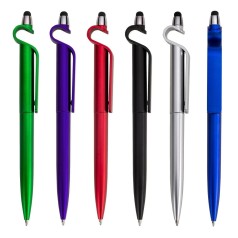 Caneta Plástica Personalizada com Suporte e Touch Screen
