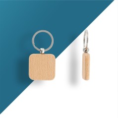 Chaveiro Madeira Quadrado Personalizado