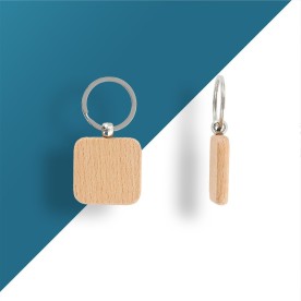 Chaveiro Madeira Quadrado Personalizado