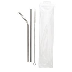 Kit 2 Canudos de Aço Inox com Escova Personalizado
