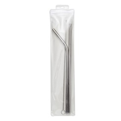 Kit 2 Canudos de Aço Inox com Escova Personalizado