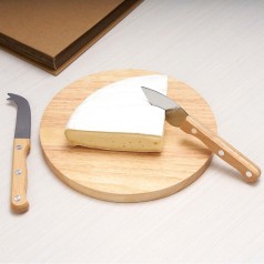 Kit Queijo 3 Peças com Estojo Kraft Personalizado