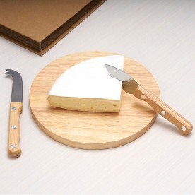 Kit Queijo 3 Peças com Estojo Kraft Personalizado