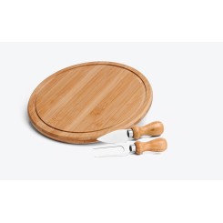 Kit para Queijo Bambu e Inox Personalizado