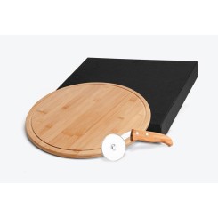 Kit para Pizza em Bambu Personalizado