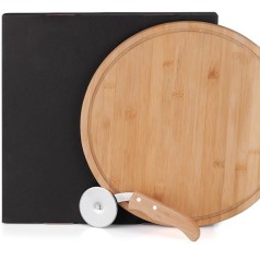 Kit para Pizza em Bambu Personalizado