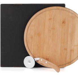 Kit para Pizza em Bambu Personalizado