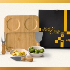 Kit Petiscos e Patês em Bambu Personalizado