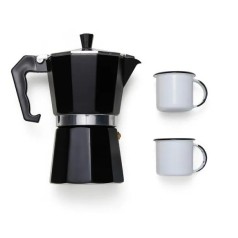 Kit Cafeteira Italiana com Canecas Personalizadas