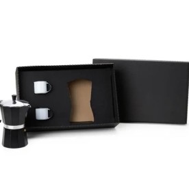 Kit Cafeteira Italiana com Canecas Personalizadas