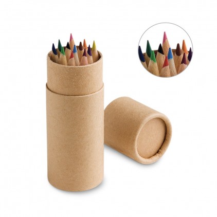 Caixa com 12 lápis de cor Personalizado