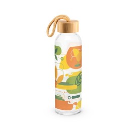 Squeeze de Vidro e Bambu 500ml Personalizado