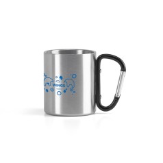 Caneca de Inox com Mosquetão Personalizada
