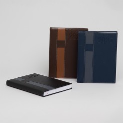 Agenda Diária 2026 Couro Sintético Personalizada