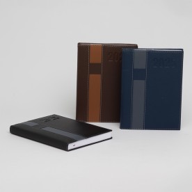 Agenda Diária 2026 Couro Sintético Personalizada